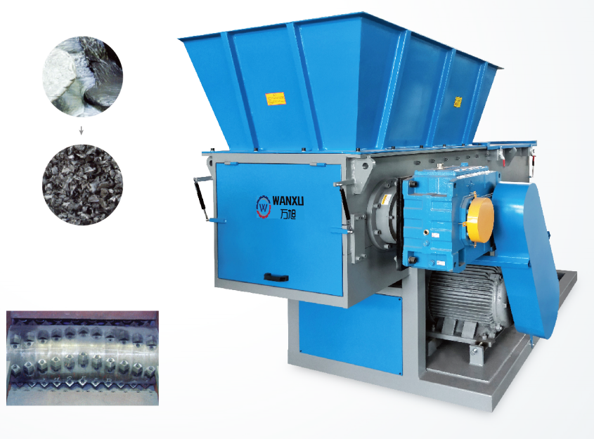 1000 exemplar vastum shredder apparatus Plastics utrem fistulae pp/pe massam angustos Single Shaft Shredder